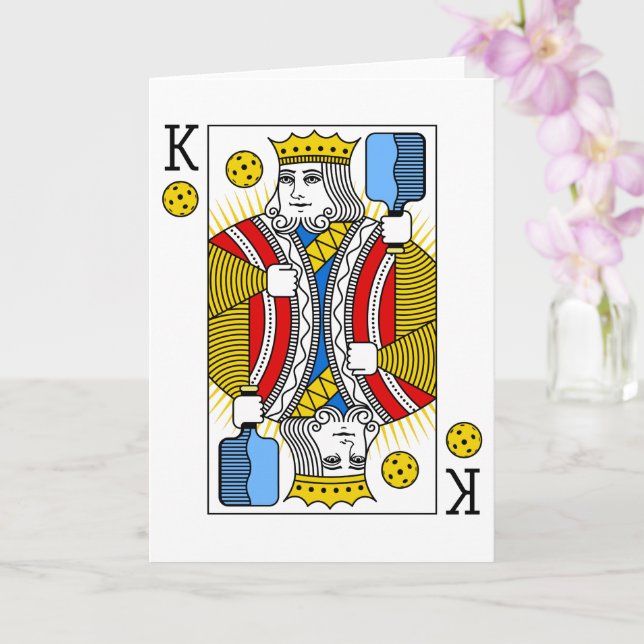Pickleball Greeting Card - Pickleball Kung Kort (Orkide)