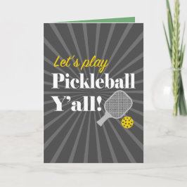 Pickleball Greeting Cards Pickleball Party  Kort