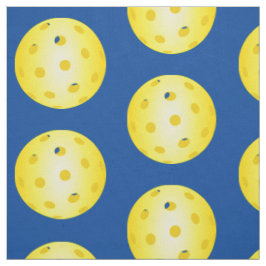 Pickleball Gult Boll Mönster på Blue Tyg