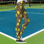 Pickleball-Gult för leopard Exotic Animal Print Leggings<br><div class="desc">Ta ett steg i spelet med de här coola betesbalarna med gult betlebollar mot bakgrund av en brun och svartleopard-djurskrift. Underbar för vardagsuppspelning,  turnering eller att bara springa runt stan.</div>