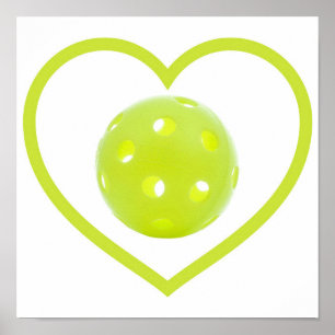 pickleball gult-picka boll poster