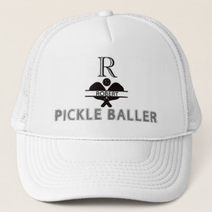 Pickleball Guy Anpassningsbar Monogram Initial Nam Keps