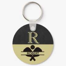 Pickleball Guy Anpassningsbar Monogram Initial Nam