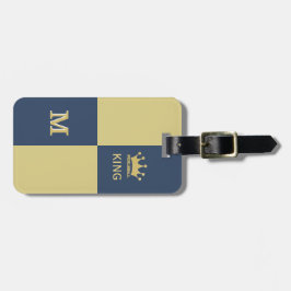 Pickleball Guy Kung Monogram Initial Namn Bagagebricka