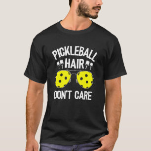 Pickleball Hair Taktar Kvinnor Farma Jokes Pic T Shirt