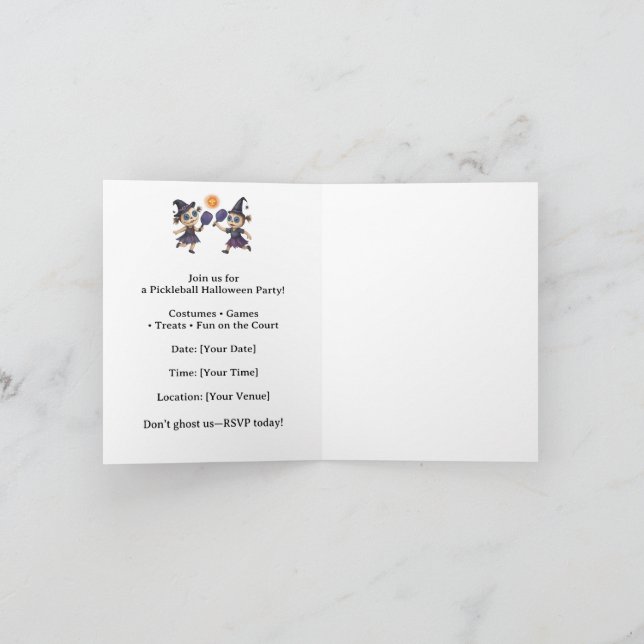 Pickleball Halloween fest Inbjudan (Inuti)