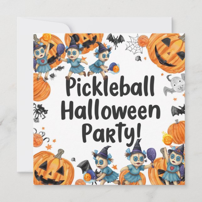 Pickleball Halloween fest Spara Datumet (Framsida)