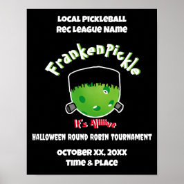 Pickleball Halloween - FrankenPickle - det är Aliv Poster