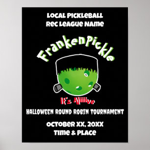 Pickleball Halloween - FrankenPickle - det är Aliv Poster