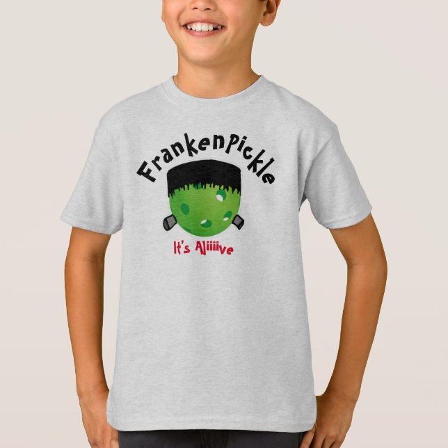 Pickleball Halloween - FrankenPickle - det är Aliv T Shirt (Framsida)