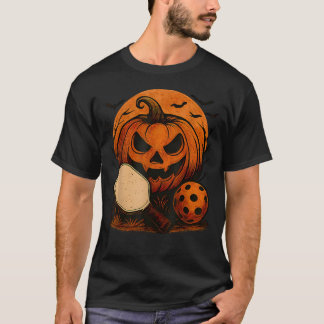 Pickleball Halloween Kuslig Säsong Pumpa T Shirt