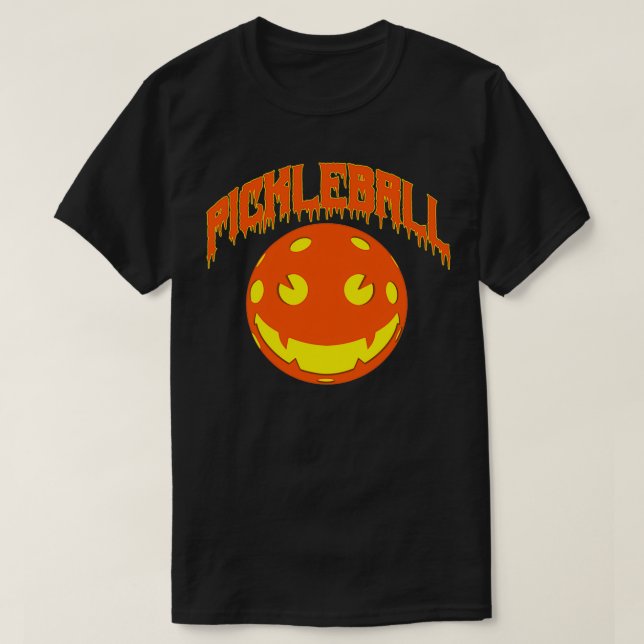 Pickleball Halloween-pumpa Pickleball T Shirt (Design framsida)