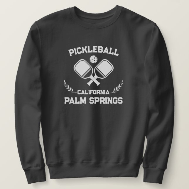 Pickleball Handflatan Vår Kalifornien, USA, Anpass Lång Ärmad Tröja (Design framsida)