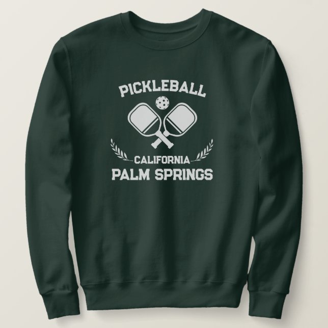 Pickleball Handflatan Vår Kalifornien, USA, Anpass Lång Ärmad Tröja (Design framsida)