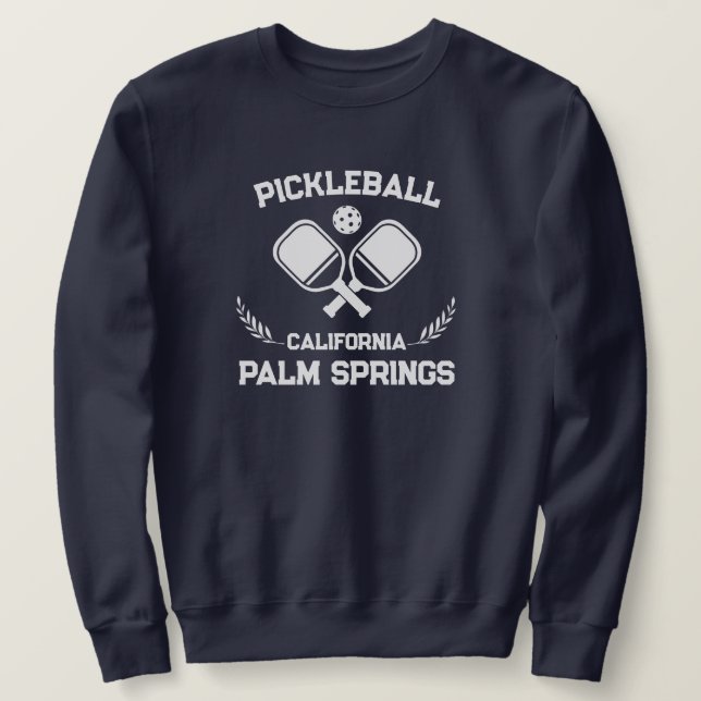 Pickleball Handflatan Vår Kalifornien, USA, Anpass Lång Ärmad Tröja (Design framsida)
