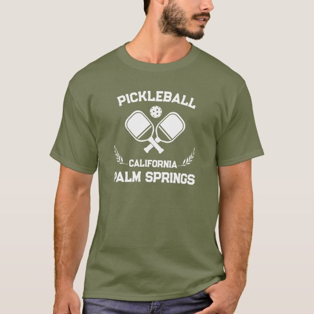 Pickleball Handflatan Vår Kalifornien, USA, Anpass T Shirt (Framsida)