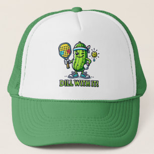 Pickleball Hat - Pickle med Tecknad i spadle Keps