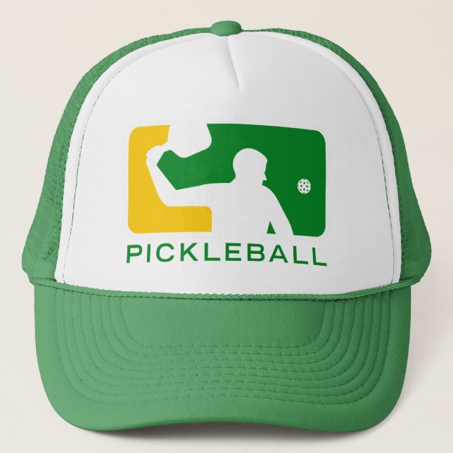Pickleball hatt: Högre serie (grönt/gult) Keps (Framsida)