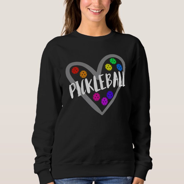 Pickleball Heart For Pickleball Players T Shirt (Framsida)