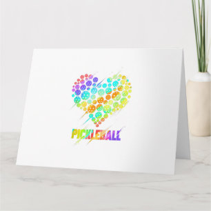 Pickleball Heart - Funny Colorful Paddle Sports Pl Kort