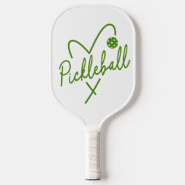 Pickleball Heart Grönt & White Paddle