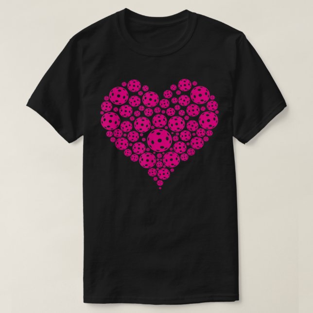 Pickleball Heart Pickleball Game Marker Players T Shirt (Design framsida)