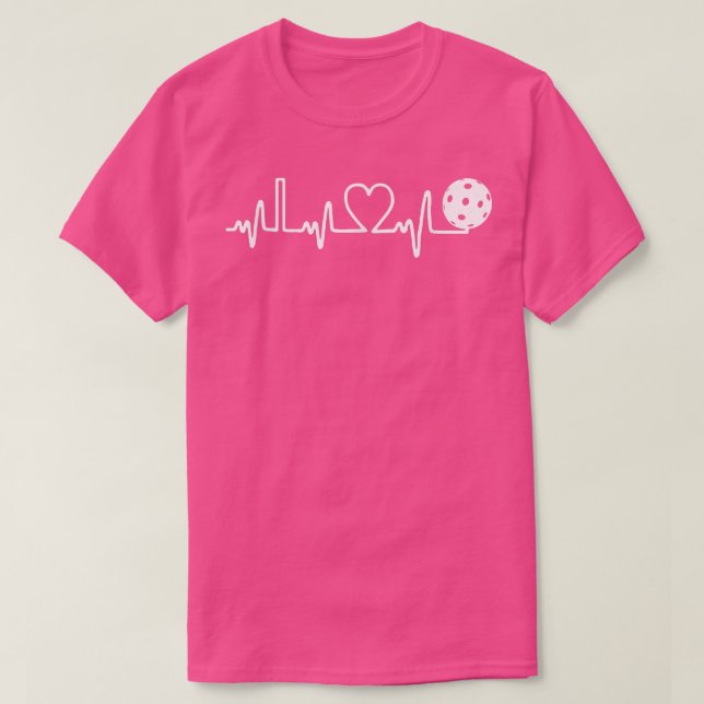 Pickleball Heartbeat I Love Pickleball  T Shirt (Design framsida)