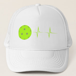 Pickleball Heartslag Baseball Hat - Grönt Keps
