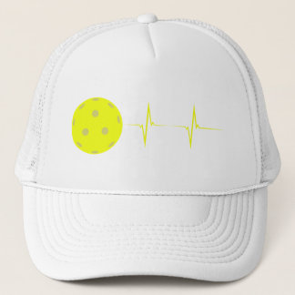 Pickleball Heartslag Baseball Hat - Gult Keps