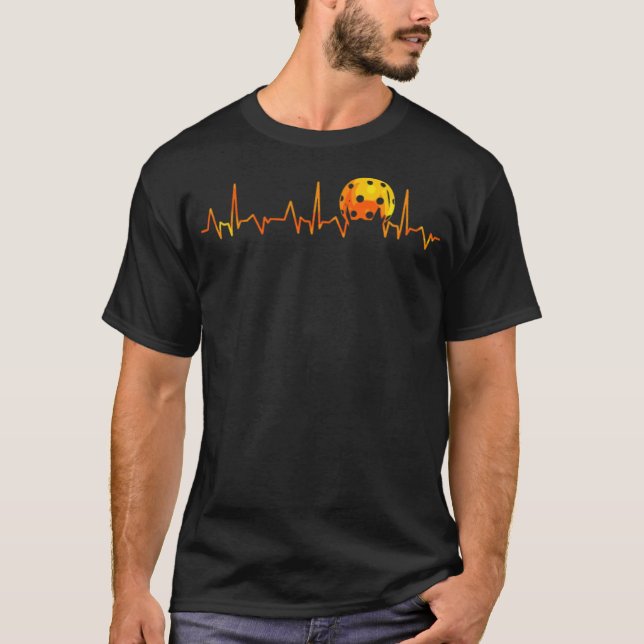 Pickleball Heartslag Paddle Sports krockar  T Shirt (Framsida)