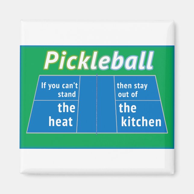 Pickleball Heat Kitchen Magnet (Framsidan)