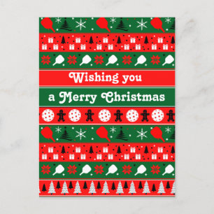 Pickleball Helgdag Cheer Helg Vykort