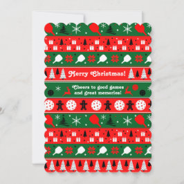 Pickleball Helgdag Cheer Julkort