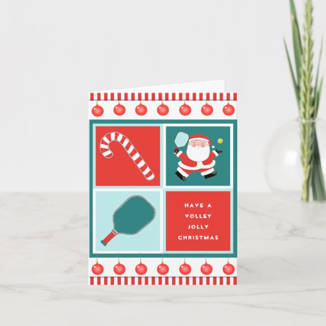 Pickleball Helgdag-julkort Helgkort (Framsida)