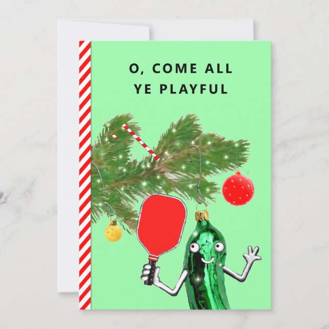 Pickleball-Helgdagskort (Framsida)