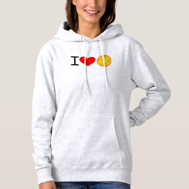 Pickleball Hoodie i Kärlek T Shirt (Framsida)