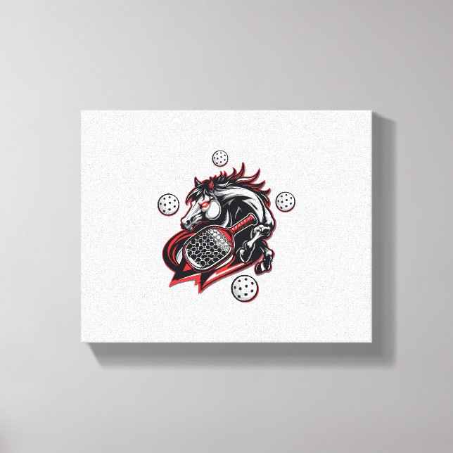 Pickleball Horse Lover Canvastryck (Framsida)