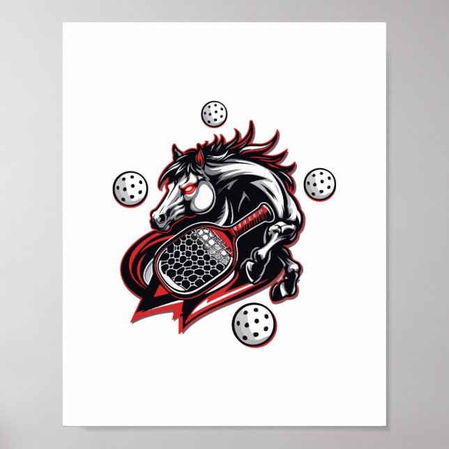 Pickleball Horse Lover Poster (Framsidan)