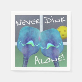Pickleball Humor Dink Ensam Cocktail Napkin Pappersservett