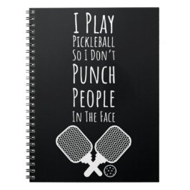 Pickleball Humor Typography-citat Anteckningsbok