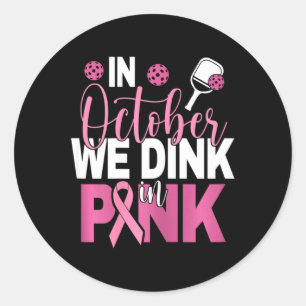 Pickleball - i oktober går vi in i Rosa i Runt Klistermärke