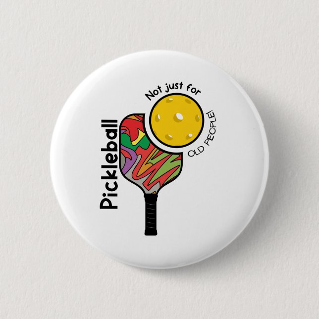 Pickleball – inte bara för gamla människor Roligt  Knapp (Framsida)
