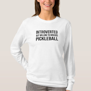 Pickleball Introvert spelar upp Fält Player Hobby T Shirt