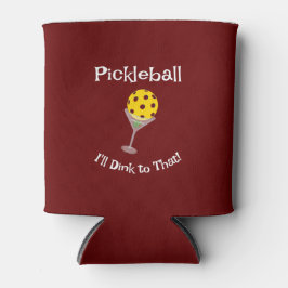 Pickleball, jag tänker på det! T-Shirt Glass Vin