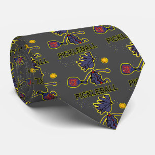 Pickleball Joy Background Choice Neck Tie Slips