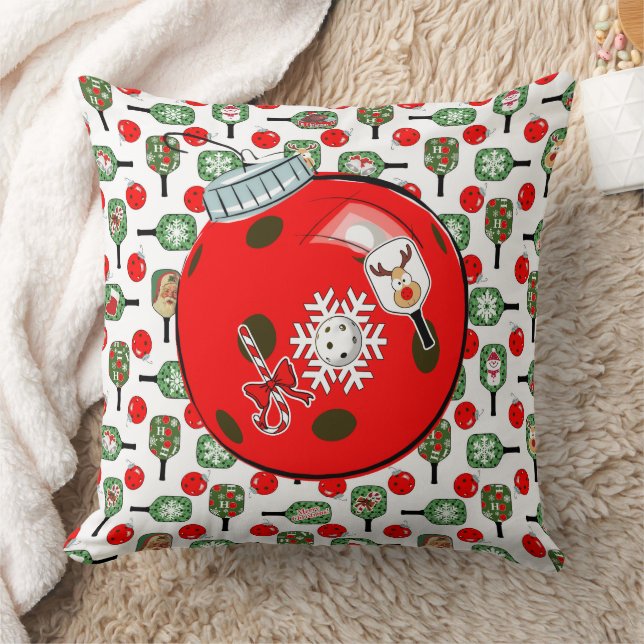 Pickleball Joy Christmas Home Decorations Kudde (Filt)