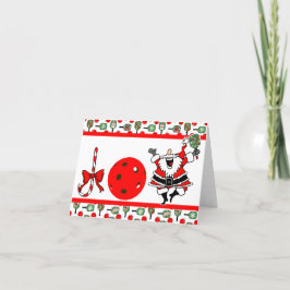 Pickleball Joy jul Party Santa Paddles Helgkort