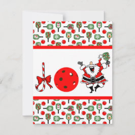 Pickleball Joy jul Party Santa Paddles Inbjudningar