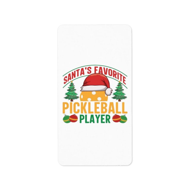 Pickleball-jul Adressetikett (Framsidan)