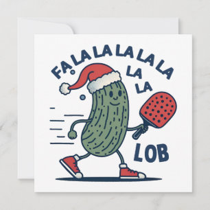 Pickleball jul Fa La La Lob Julkort